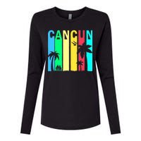 Cancun Retro Logo Womens Cotton Relaxed Long Sleeve T-Shirt