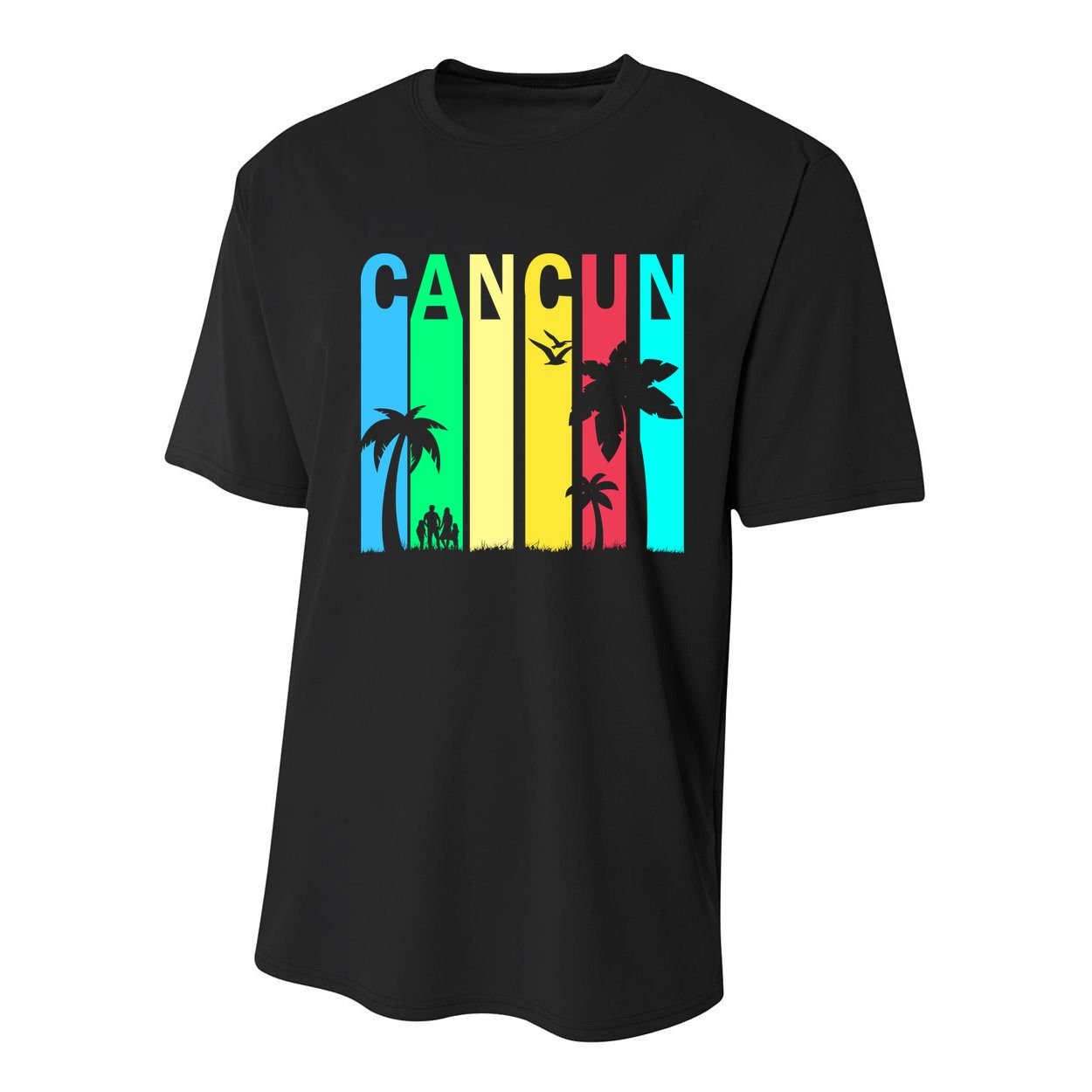 Cancun Retro Logo Youth Performance Sprint T-Shirt