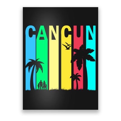 Cancun Retro Logo Poster