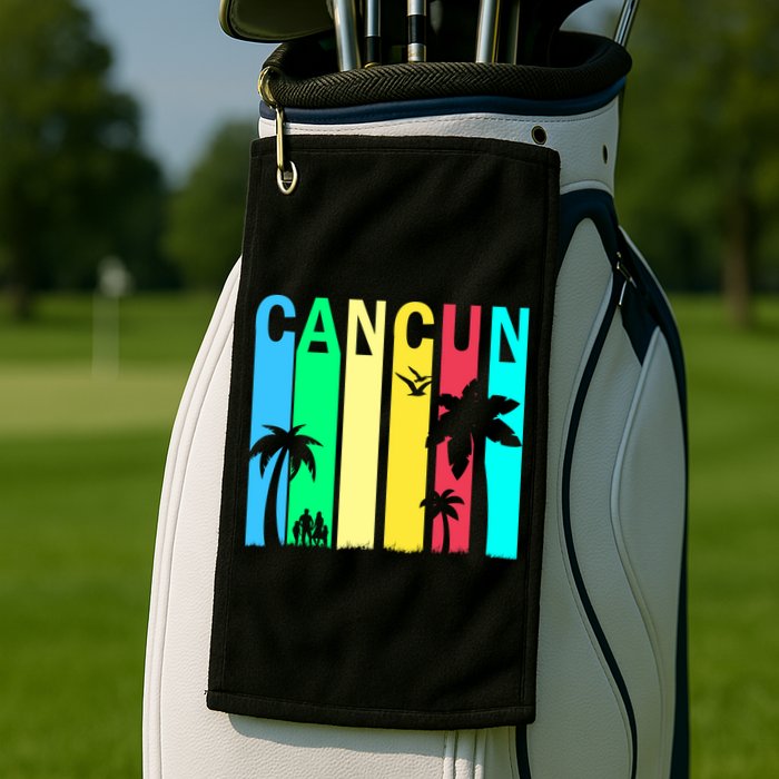 Cancun Retro Logo Golf Towel