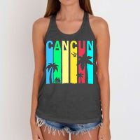 Cancun Retro Logo Women's Knotted Racerback Tank