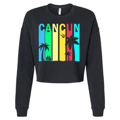 Cancun Retro Logo Cropped Pullover Crew