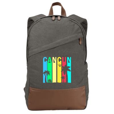 Cancun Retro Logo Cotton Canvas Backpack