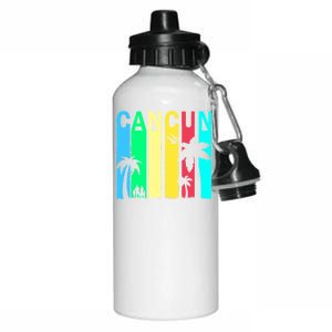 Cancun Retro Logo Aluminum Water Bottle 