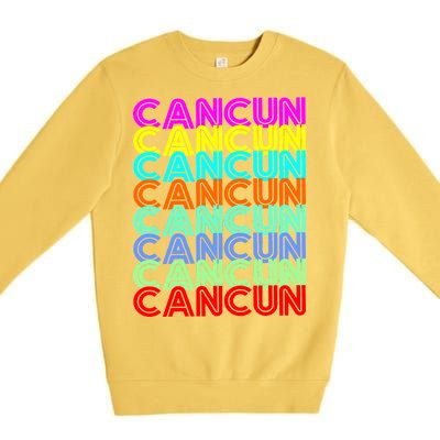 Cancun Retro Techno Premium Crewneck Sweatshirt