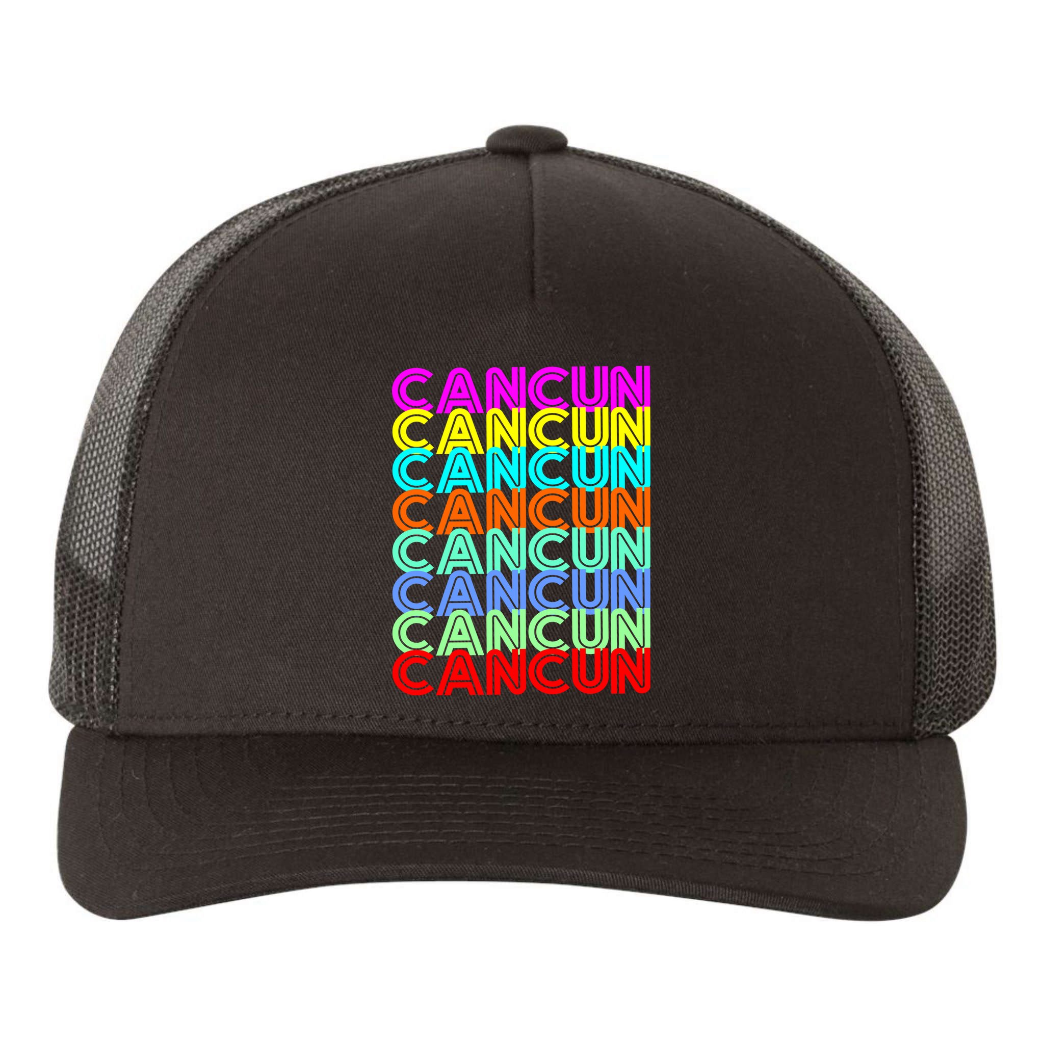 Cancun Retro Techno Yupoong Adult 5-Panel Trucker Hat