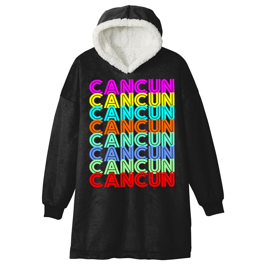 Cancun Retro Techno Hooded Wearable Blanket