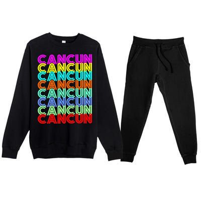 Cancun Retro Techno Premium Crewneck Sweatsuit Set