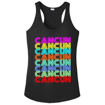 Cancun Retro Techno Ladies PosiCharge Competitor Racerback Tank