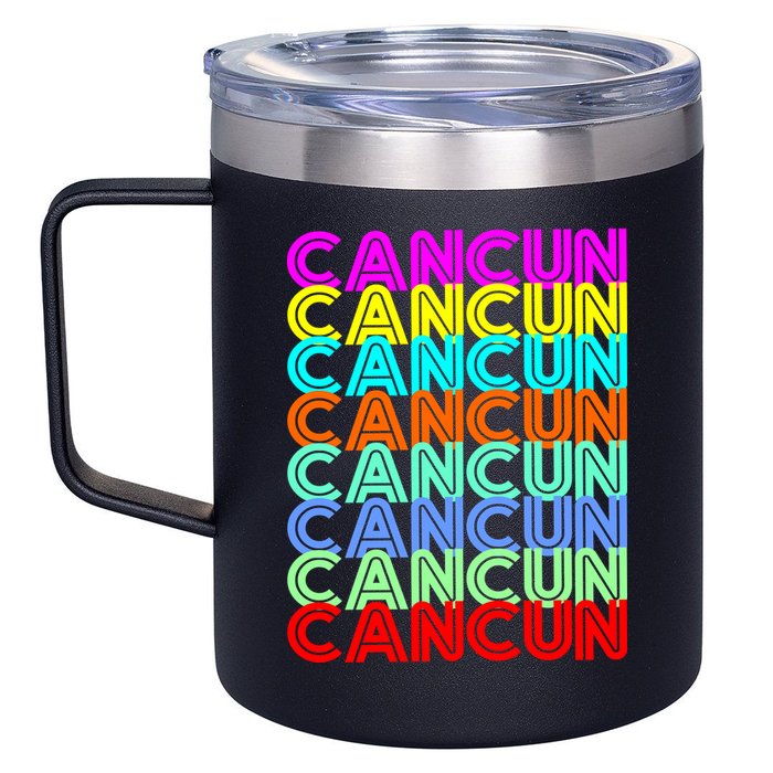 Cancun Retro Techno 12oz Stainless Steel Coffee Mug