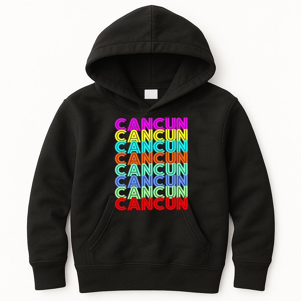 Cancun Retro Techno Kids Hoodie