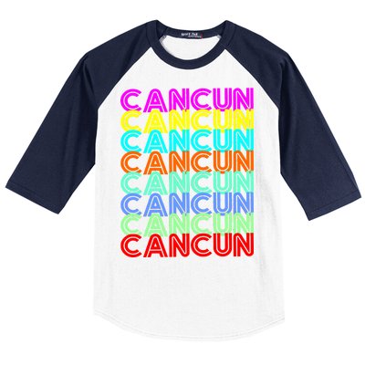 Cancun Retro Techno Baseball Sleeve Shirt