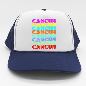 Cancun Retro Techno Trucker Hat