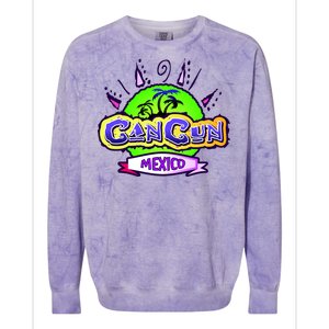 Cancun Tropical Logo Colorblast Crewneck Sweatshirt