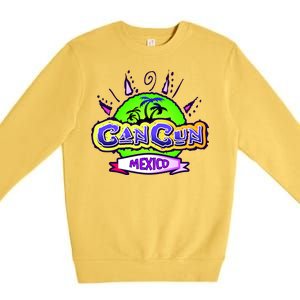 Cancun Tropical Logo Premium Crewneck Sweatshirt