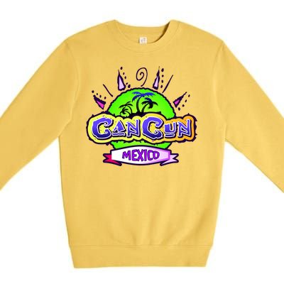 Cancun Tropical Logo Premium Crewneck Sweatshirt