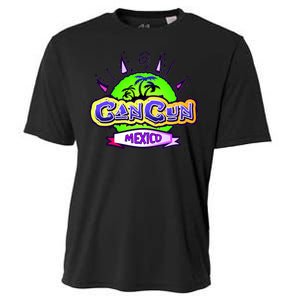 Cancun Tropical Logo Cooling Performance Crew T-Shirt