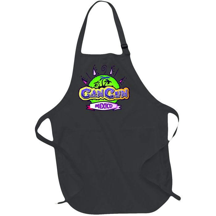 Cancun Tropical Logo Full-Length Apron With Pockets