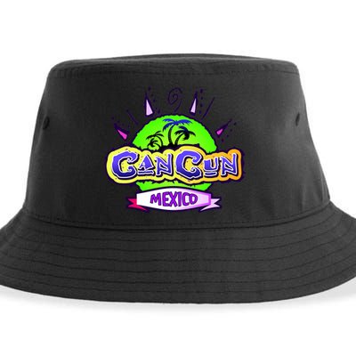 Cancun Tropical Logo Sustainable Bucket Hat