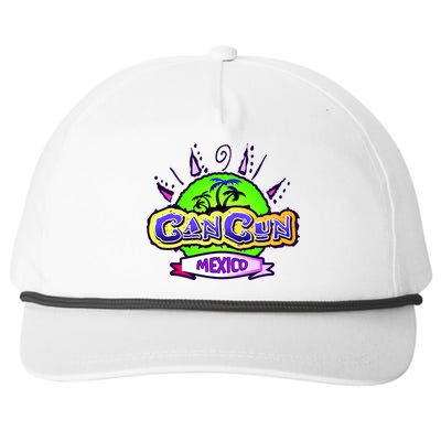 Cancun Tropical Logo Snapback Five-Panel Rope Hat