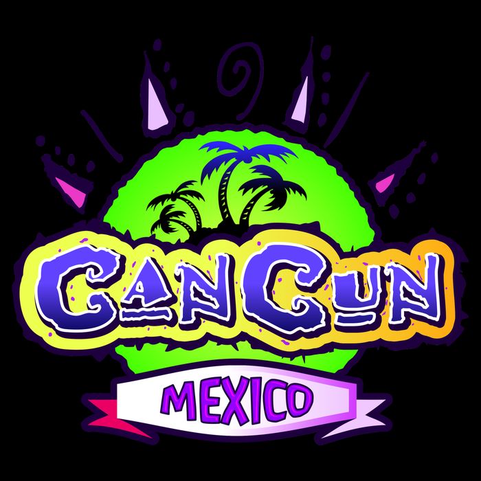 Cancun Tropical Logo Drawstring Bag