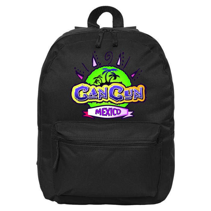 Cancun Tropical Logo 16 in Basic Backpack