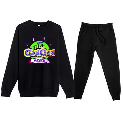 Cancun Tropical Logo Premium Crewneck Sweatsuit Set