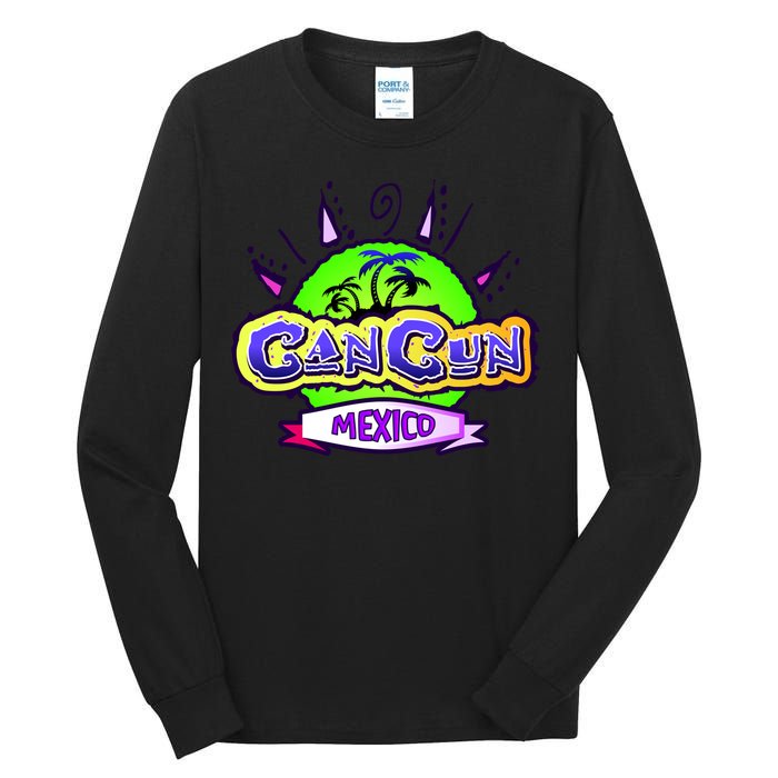 Cancun Tropical Logo Tall Long Sleeve T-Shirt