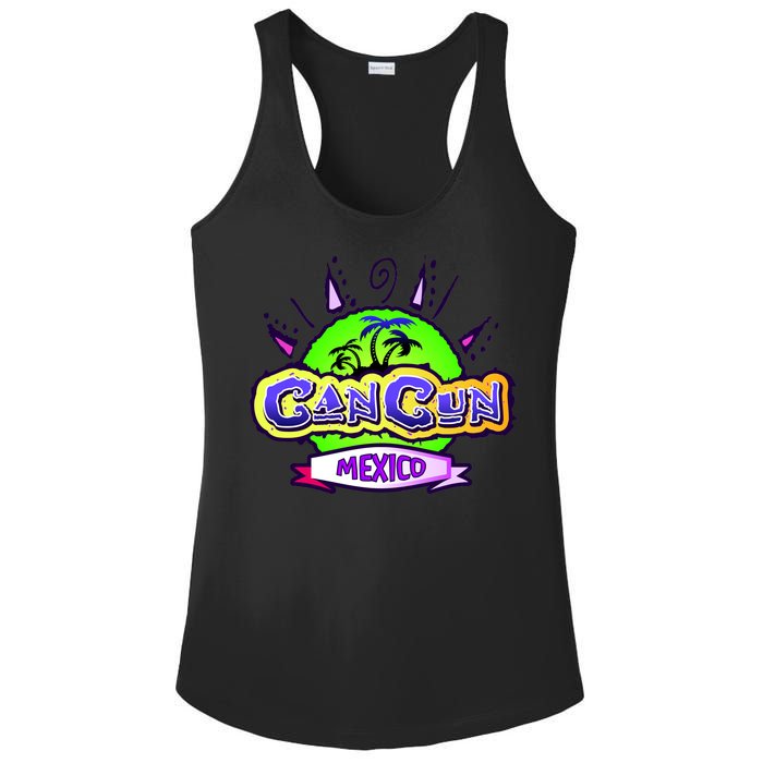 Cancun Tropical Logo Ladies PosiCharge Competitor Racerback Tank