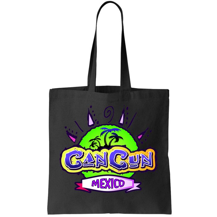 Cancun Tropical Logo Tote Bag