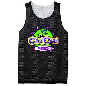 Cancun Tropical Logo Mesh Reversible Basketball Jersey Tank