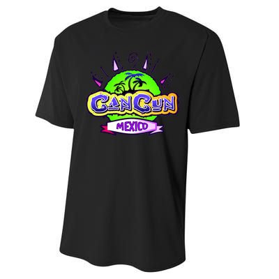 Cancun Tropical Logo Performance Sprint T-Shirt