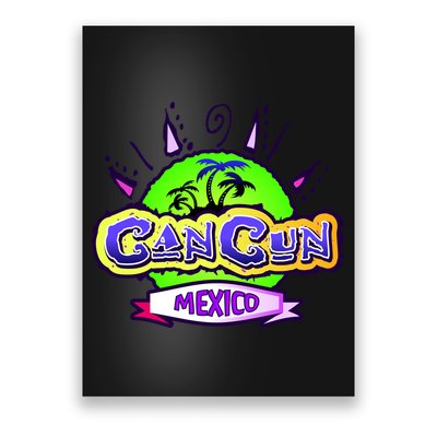 Cancun Tropical Logo Poster