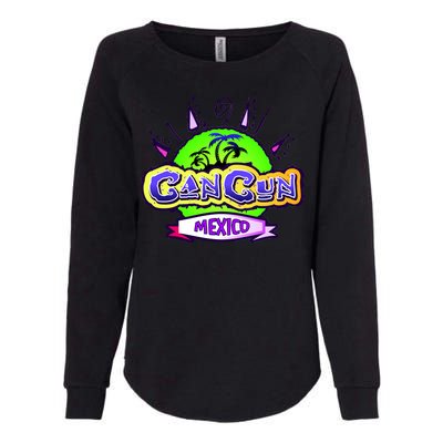 Cancun Tropical Logo Womens California Wash Sweatshirt