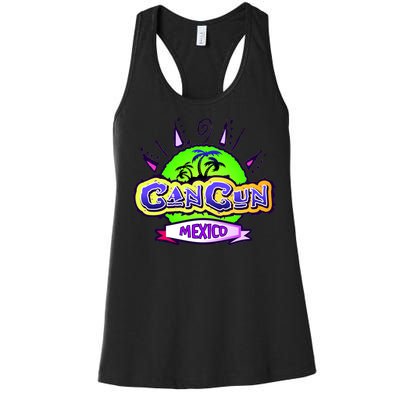 Cancun Tropical Logo Women's Racerback Tank