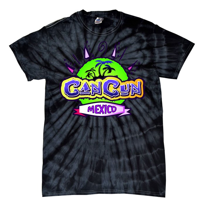 Cancun Tropical Logo Tie-Dye T-Shirt