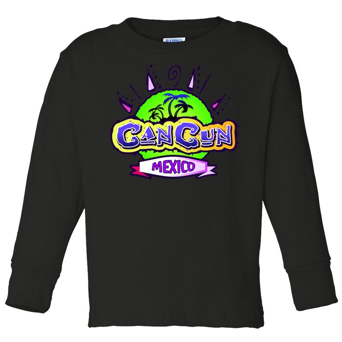 Cancun Tropical Logo Toddler Long Sleeve Shirt