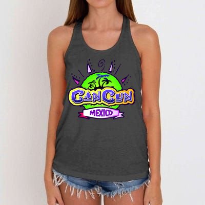 Cancun Tropical Logo Women's Knotted Racerback Tank