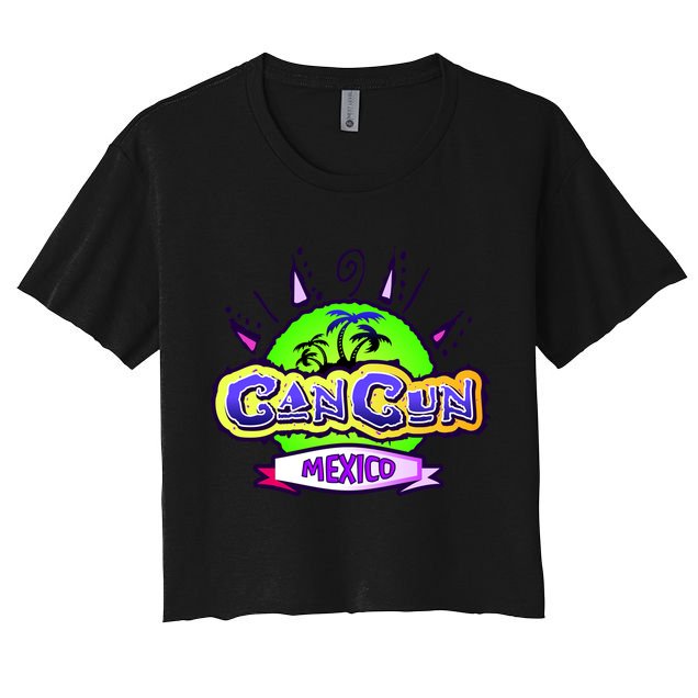 Cancun Tropical Logo Crop Top
