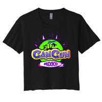 Cancun Tropical Logo Women's Crop Top Tee