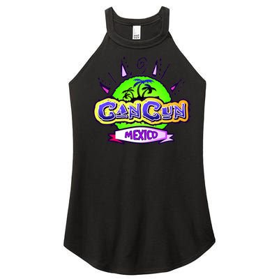 Cancun Tropical Logo Women's Perfect Tri Rocker Tank