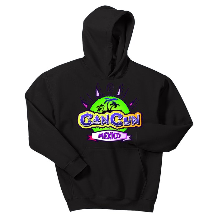 Cancun Tropical Logo Kids Hoodie