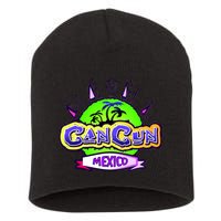 Cancun Tropical Logo Short Acrylic Beanie