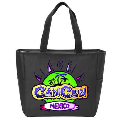 Cancun Tropical Logo Zip Tote Bag