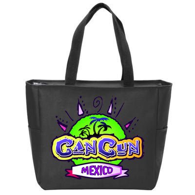 Cancun Tropical Logo Zip Tote Bag