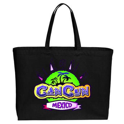 Cancun Tropical Logo Cotton Canvas Jumbo Tote