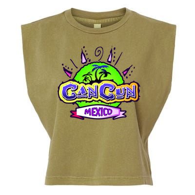 Cancun Tropical Logo Garment-Dyed Women's Muscle Tee