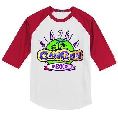 Cancun Tropical Logo Kids Colorblock Raglan Jersey