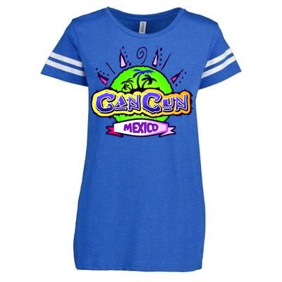 Cancun Tropical Logo Enza Ladies Jersey Football T-Shirt