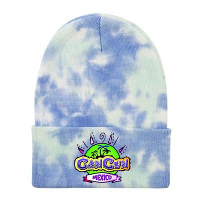 Cancun Tropical Logo Tie Dye 12in Knit Beanie